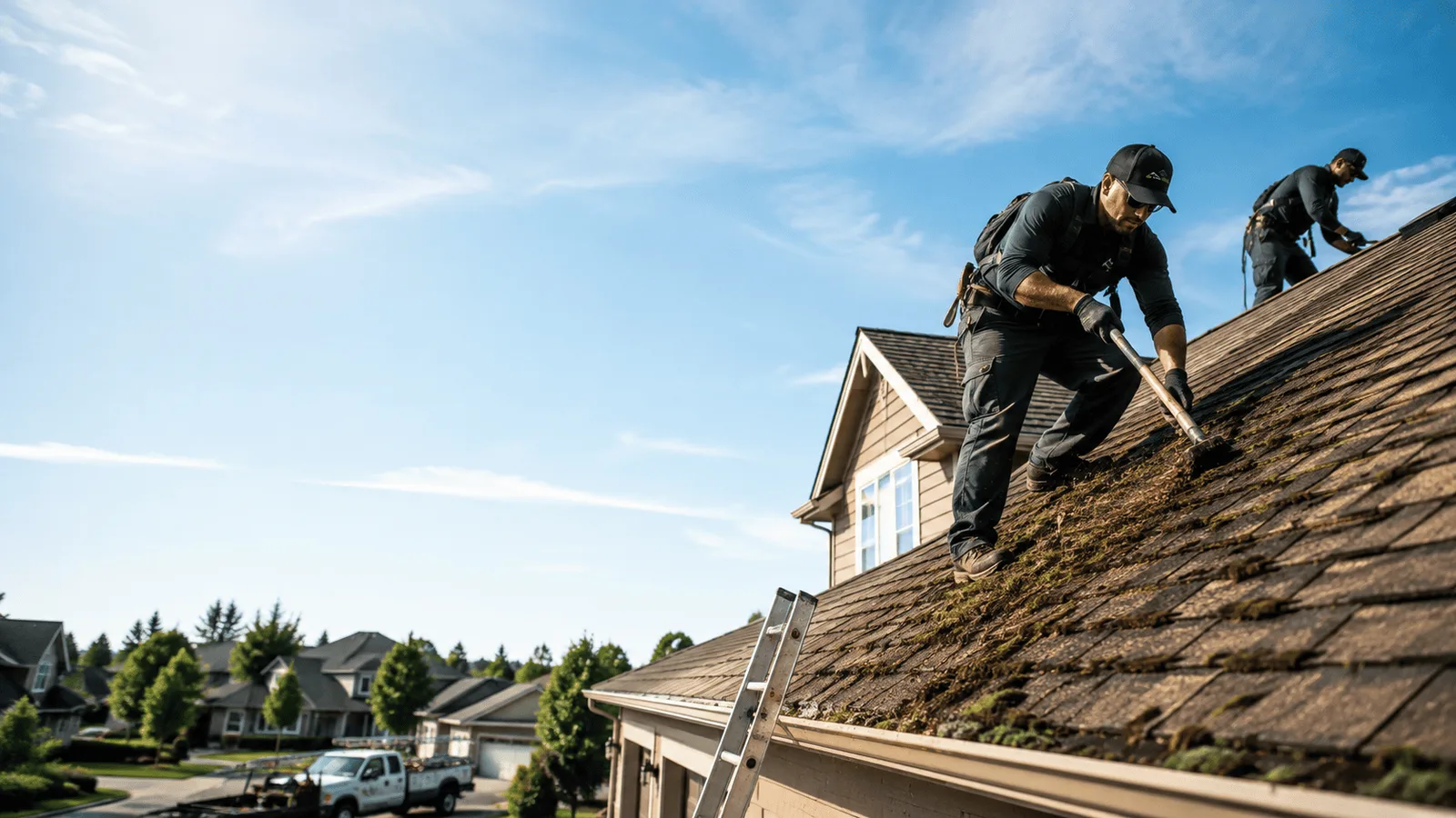 Roof Moss Removal in Bunker Hill, IL near me